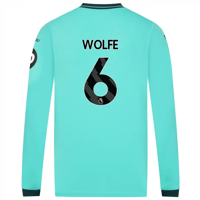 Wolverhampton Wanderers Shirts Store | Wolverhampton Wanderers A 2025-26 Wolves Away Shirt – Adult – LS WOLFE 6 Shirts